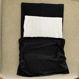 Lot of 3 Belly Band Pregnancy Maternity Black White Size Small Medium